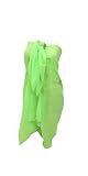 Flashy Solid Green Sarong Beach Pareo Wrap Swim Wear Valentine's Day Gift