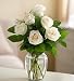 Flowers by 1800Flowers - Rose Elegance Premium Long Stem White Roses - 6 Stem White Roses
