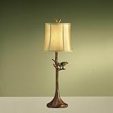 Woodlands Perched Bird Tree Table Lamp