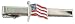 HWC USA Wavy Flag Tie Clip - Nickel