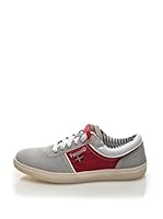 PEKKUOD Zapatillas Fin 2 (Gris / Rojo)