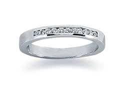 0.11 channel set diamond band in Platinum