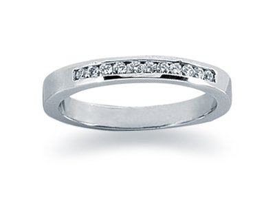 0.11 channel set diamond band in Platinum