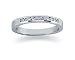 0.11 channel set diamond band in 14k White Gold