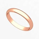 18k Rose Gold 3mm Classic Plain Wedding Band Ring