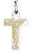 Genuine Rainbow White (Cream) Mother of Pearl Crucified Jesus Cross (2071)