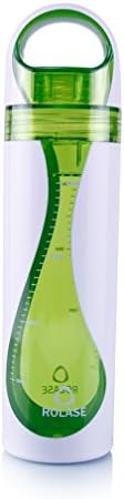 Rolase Fashion Sport Infuser Water Bottle with Portable Handle and Filter,BPA Free,17-oz,Green