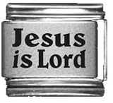 Clearly Charming Jesus is Lord Laser Italian Charm