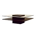 Satordi Oak Veneer/ Glass Top Coffee Table - Wenge (Medium)