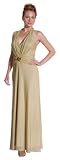 Plus Size Stylish Shimmering Halter Long Evening/ Prom/ Bridesmaid Dress w/Jewel D'ecor