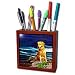 golden retriever - Dogs Golden Retriever - Golden Retriever - Tile Pen Holders-5 inch tile pen holder