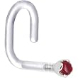 18 Gauge 1/4" White Gold 1.5mm Genuine Ruby Bioplast Nose Ring