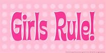 Girls Rule Art Poster Print by Stephanie Marrott, 10x5