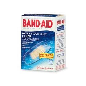 Band-Aid Adhesive Bandages, Clear Transparent 30 bandages