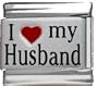 I Heart My Husband Red Heart Laser Italian Charm