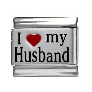 Buy Clearly Charming I Heart My Husband Red Heart Laser Italian Charm by Clearly Charming