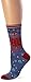 K. Bell Pretty Kitty Crew Casual Sock, Size 9-11, Crimson Cat