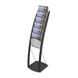 Floor Stand, 6 Compartments, 13"x16-1/2"x49", Black