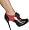Black Smooth with Red Patent P.U.
