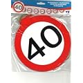 Wimpelkette: Kette mit 15 Verkehrsschildern (40. Geburtstag), 6 m