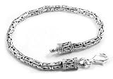 Antiqued Byzantine Sterling Silver Chain Link Bracelet
