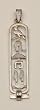 Egyptian Silver "FaTHER" Cartouche - Open Style Large