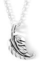 Sterling Silver Narnia "Goodness Triumphs" Reversible Leaf Pendant by Bob Siemon, 18"