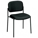 Four-High Stacking Fabric Chair with Leg Base Arms: Exclude, Upholstery: Black Fabric