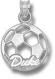 Duke Blue Devils Duke Soccer Ball Pendant - Sterling Silver Jewelry