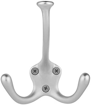 Molla MO78004 Molla Coat and Hat Hook, Satin Nickel, Wall Mounted, 5-Piece, Satin Nickel