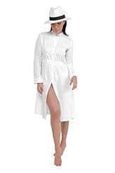  Pleated Linen  Dress With Pearls