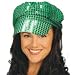 Green Sequin Newsboy Cap / Brando Hat / Disco Cap