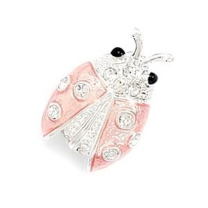 Ladybug Fashion Pin with Pink Epoxy
