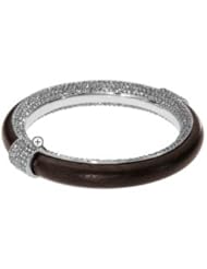 Michael Kors MKJ1585 Womens Exclusive Ebony Wood Pave Bangle Bracelet Jewelry