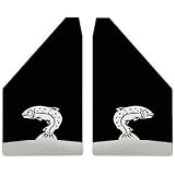 Action Accessories 1075 Universal Fit Rear Fish Mud Flap - 2 Piece by Action Accessories