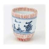 【波佐見焼 湯呑】 千筋山水 傷つきにくい軽コップ（小） 5個組 〔おまけ付き〕 【敬老の日 ギフトに】