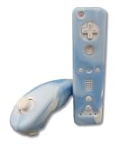 Nintendo Wii Skin Nunchuk and Remote by Vortex-Army Blue