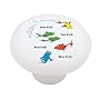 Dr Seuss One Fish, Two Fish Decorative High Gloss Ceramic Drawer Knob