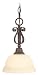 Livex Lighting 6150-58 Imperial Bronze Manchester 1 Light 100W Mini Pendant with Medium Bulb Base an