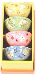 Set of 4 Children's Rice Bowls 200982