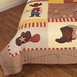 Cowboy Twin Quilt With Pillow Sham