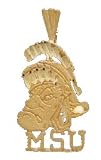 14kt Michigan State University Spartans Logo Charm-PD7102