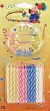 24 St�ck bunte Geburtstagskerzen # mit 12 Haltern # f�r Geburtstagstorte # Kindergeburtstag # Party # Geburtstagskuchen # Deko f�r Torten und Kuchen