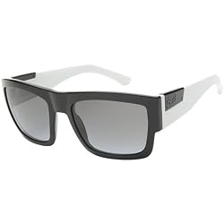 Fox Racing The Decorum Adult Fashion Sunglasses w/ Free B&F Heart Sticker Bundle - Metallic Black/White/Black Gradient