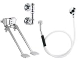 Speakman S-3231-IVB Healthcare Wall Mounted Double Foot Pedal Valve, Chrome
