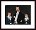 Art Poster Wood Framed Print - Portrait of John Jacob Anderson and His Sons, Edward a...