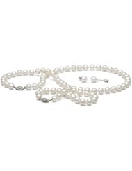 AA+ Quality, 7.5-8.0 mm, White Freshwater Pearl Set