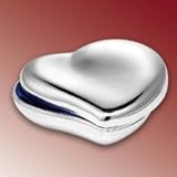 LARGE SILVER PLATE HEART BOX