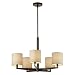 Fisher Island Contemporary 5 Light Deep Bronze Chandelier