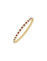 Ruby and Diamond Eternity Bangle 14K Yellow Gold - 5.00 CT TGW